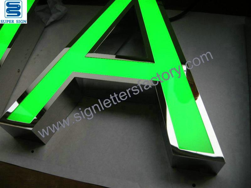 LED channel letters shop sign